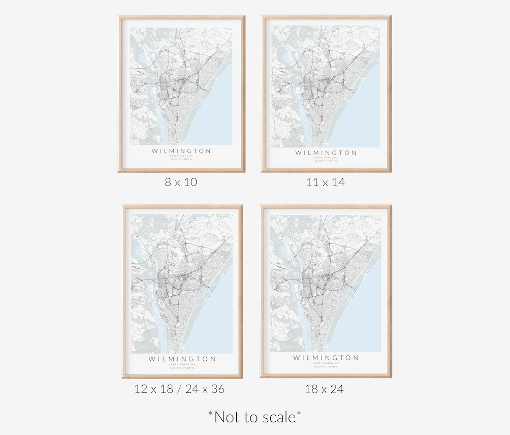 Wilmington NC Map Print