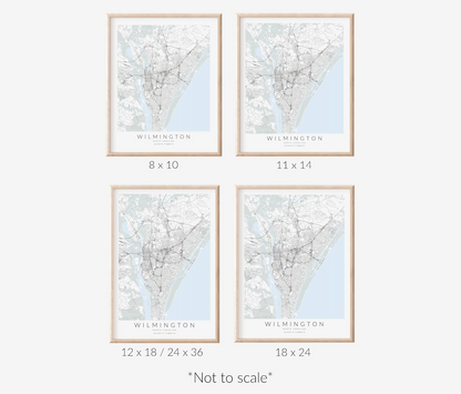 Wilmington NC Map Print