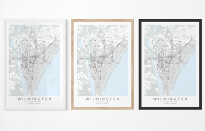 Wilmington NC Map Print