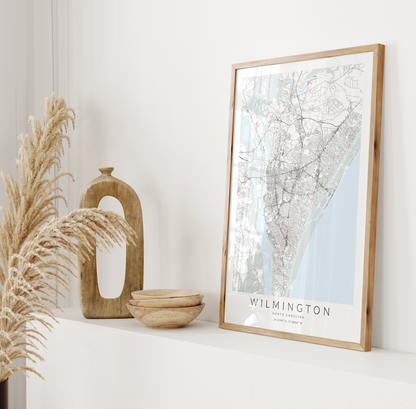 Wilmington NC Map Print