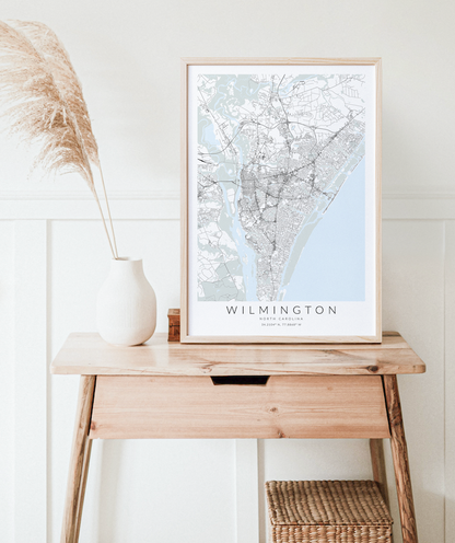 Wilmington NC Map Print