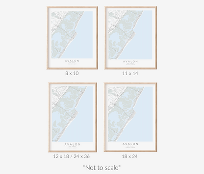 Avalon Map Print