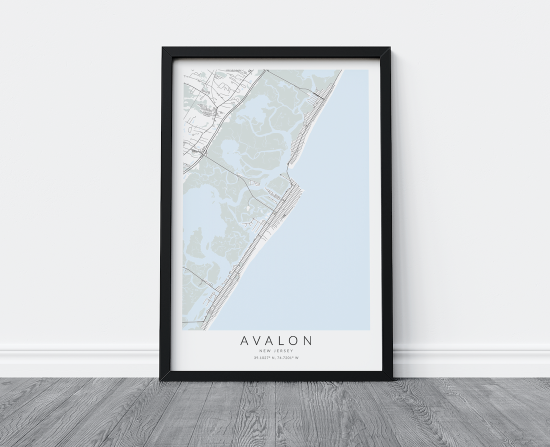 Avalon Map Print