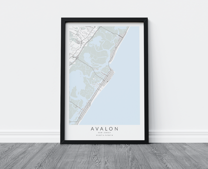 Avalon Map Print