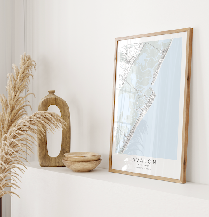 Avalon Map Print