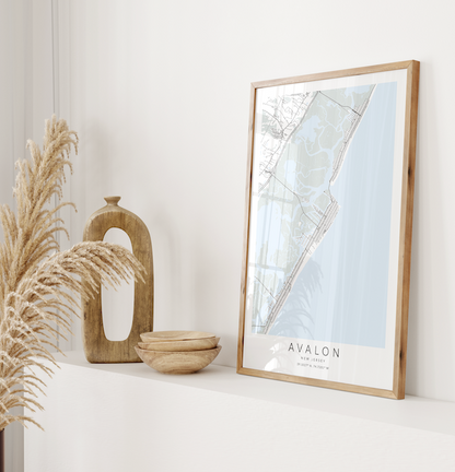 Avalon Map Print