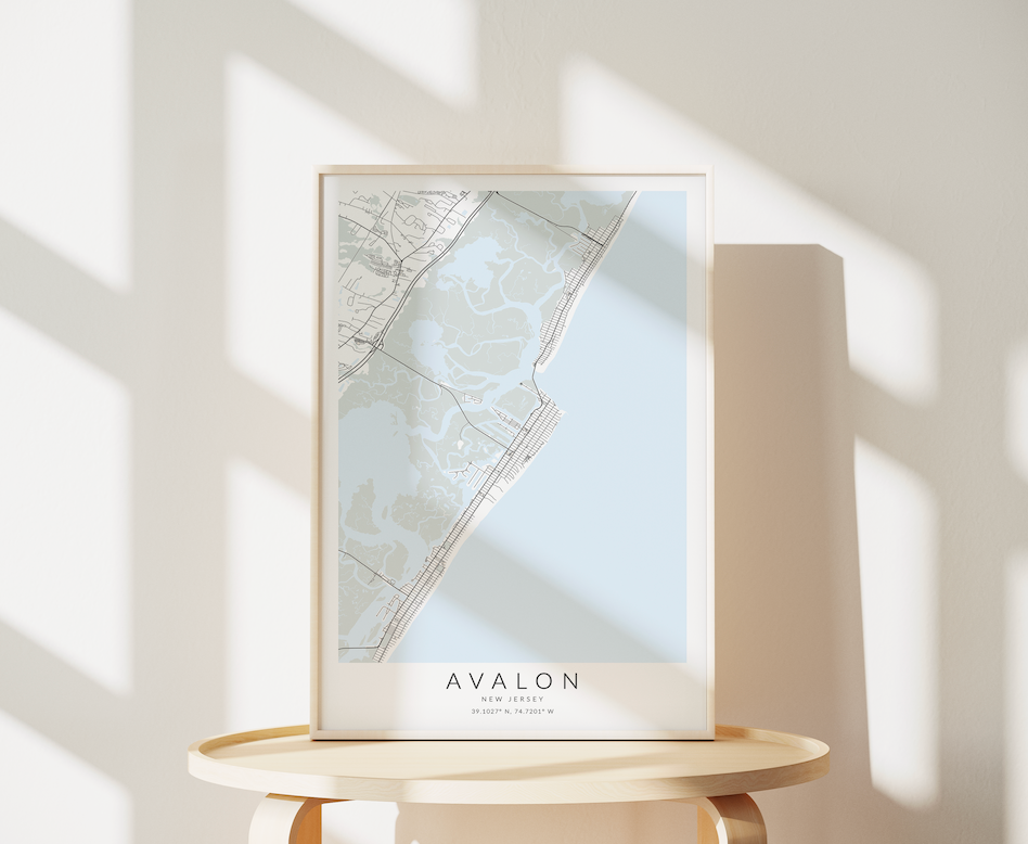 Avalon Map Print