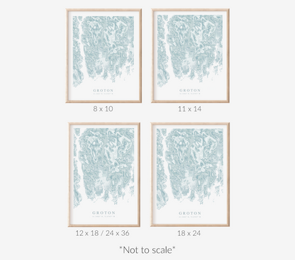 Groton CT Map Print