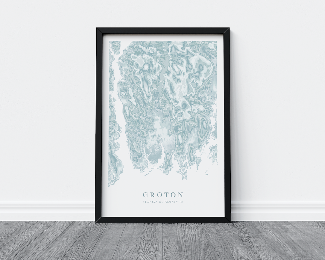 Groton CT Map Print