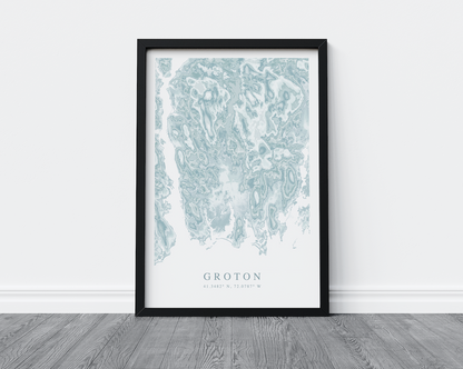 Groton CT Map Print