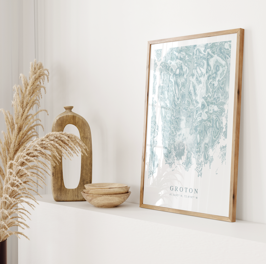 Groton CT Map Print