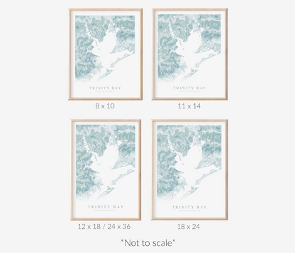 Trinity Bay TX Map Print