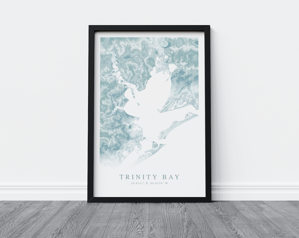 Trinity Bay TX Map Print