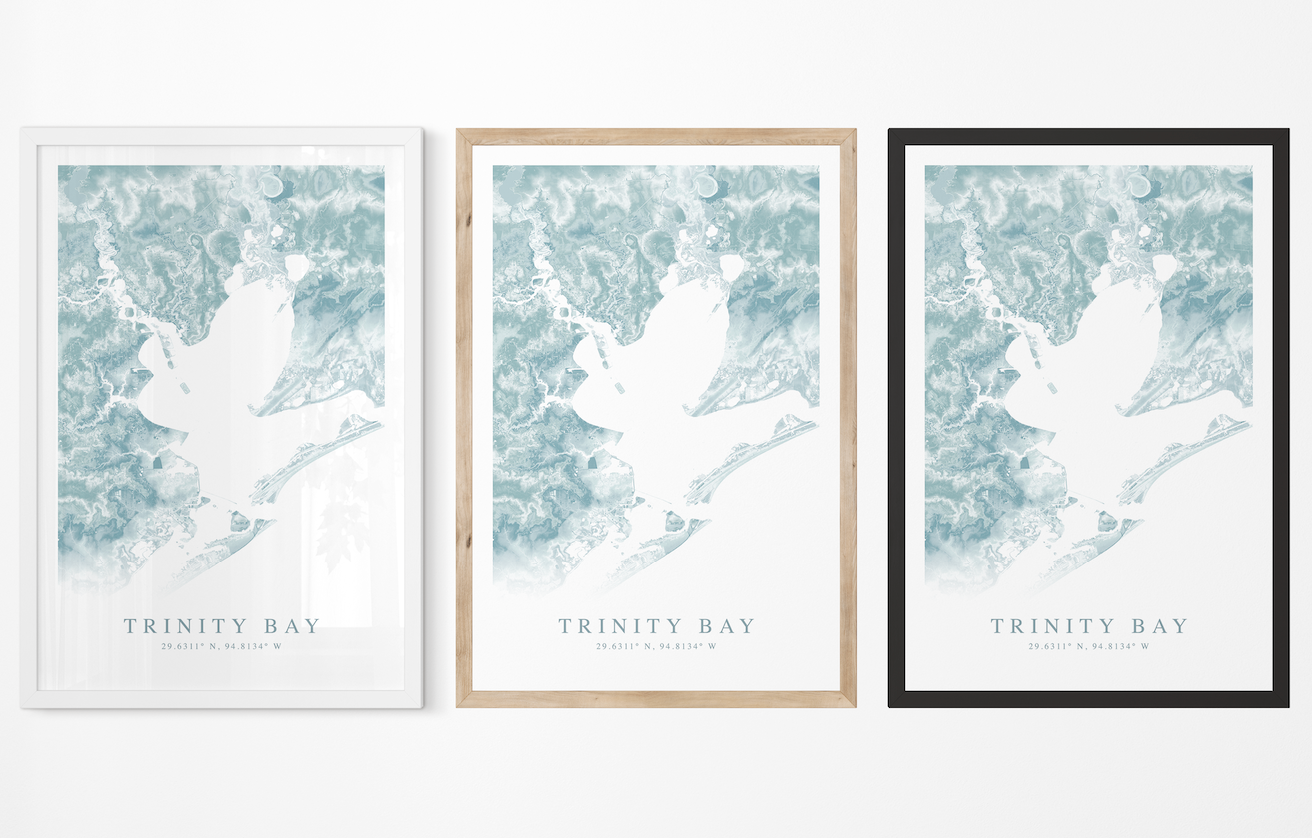 Trinity Bay TX Map Print