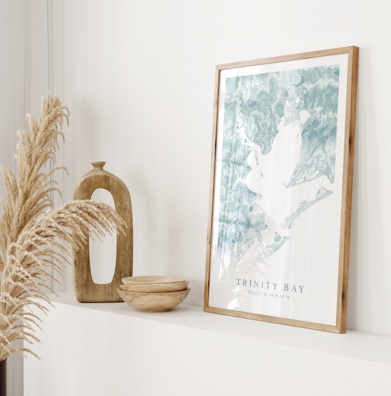 Trinity Bay TX Map Print