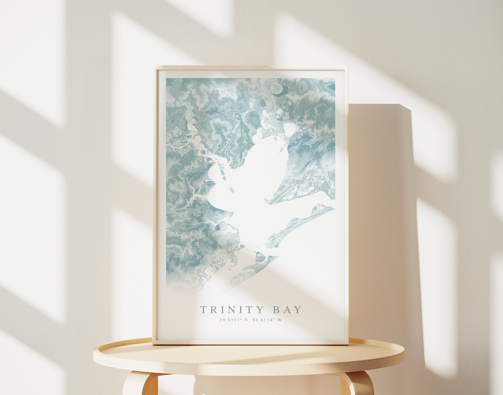 Trinity Bay TX Map Print