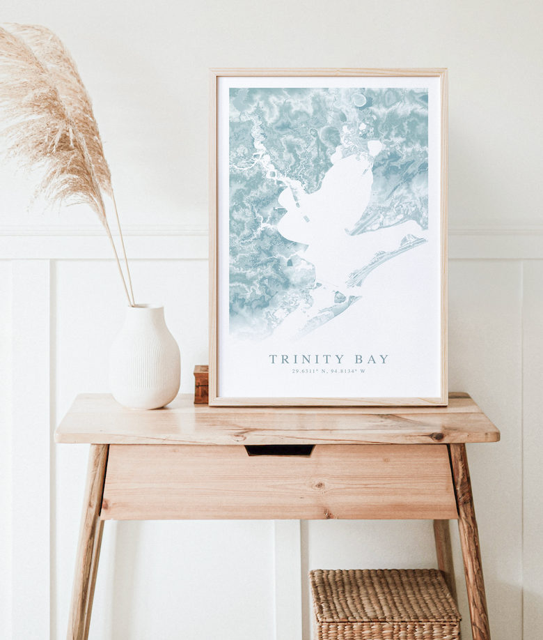 Trinity Bay TX Map Print