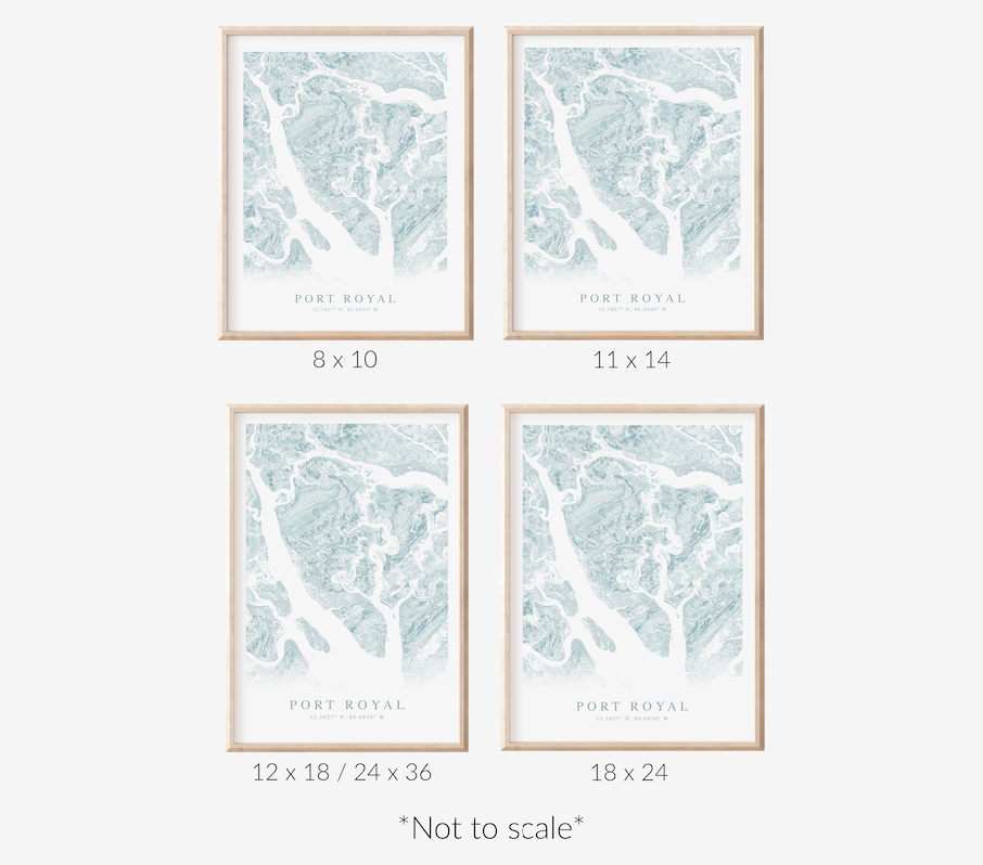 Port Royal SC Map Print