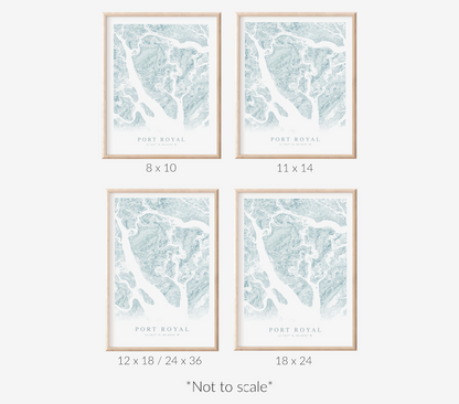 Port Royal SC Map Print