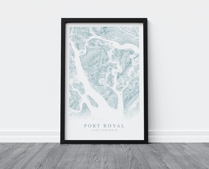 Port Royal SC Map Print