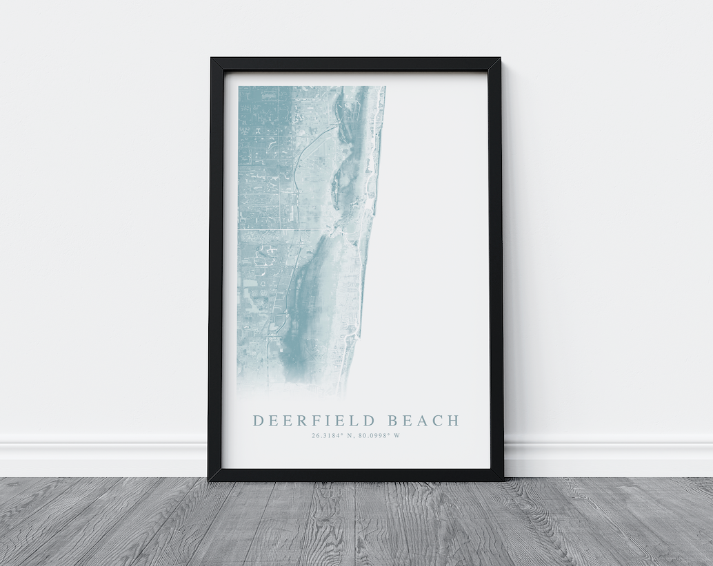 Deerfield Beach Map Print