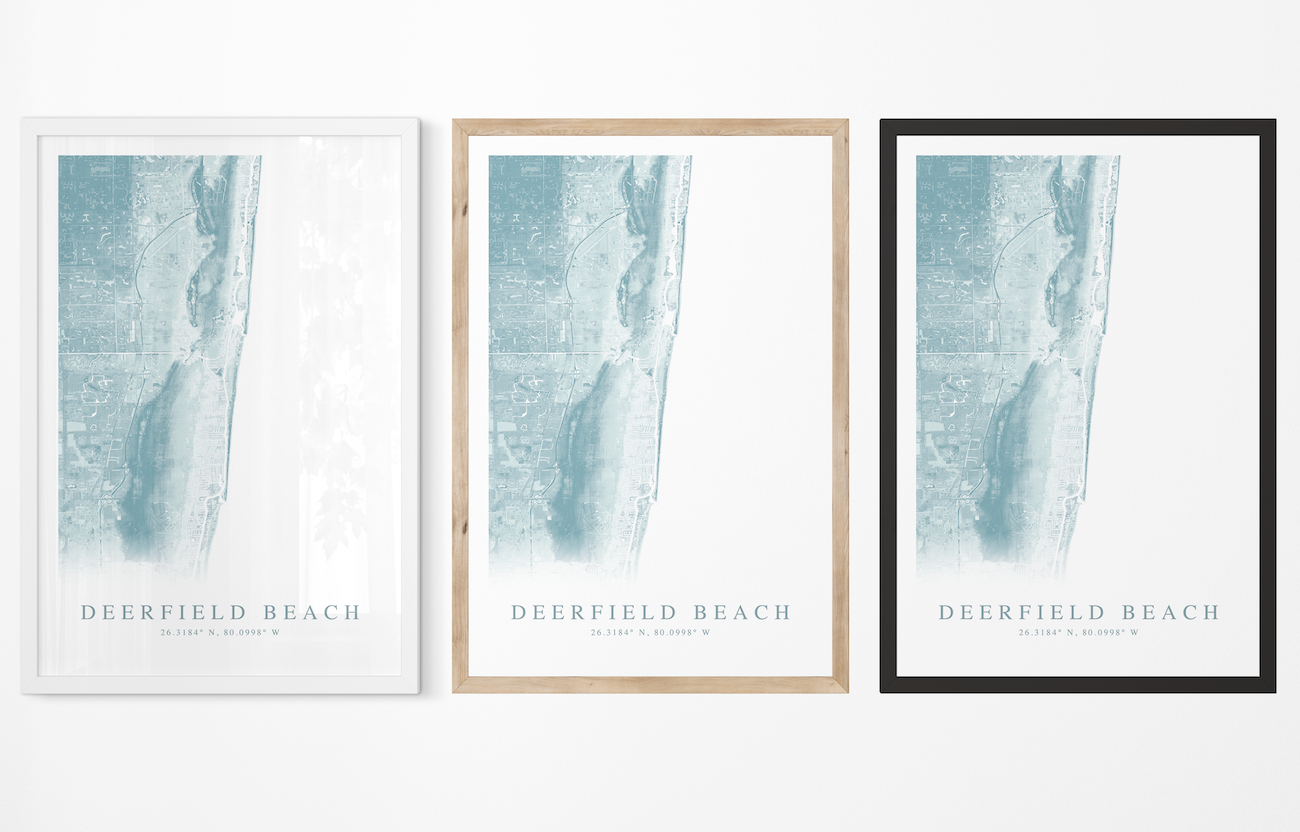 Deerfield Beach Map Print