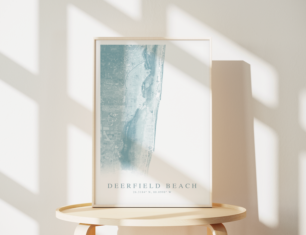 Deerfield Beach Map Print