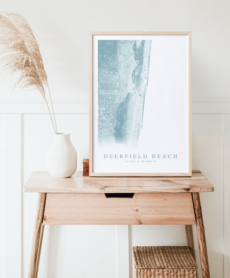 Deerfield Beach Map Print