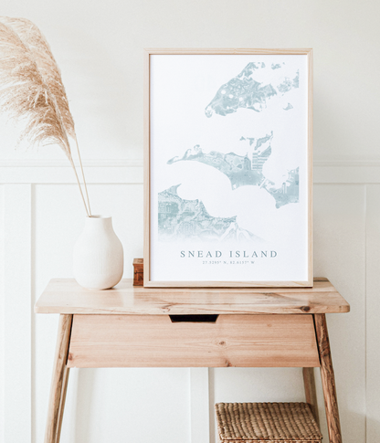 Snead Island Map Print
