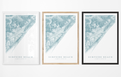 Surfside Beach SC Map Print