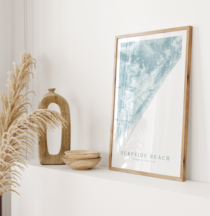 Surfside Beach SC Map Print