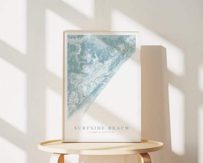 Surfside Beach SC Map Print