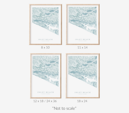 Inlet Beach Map Print