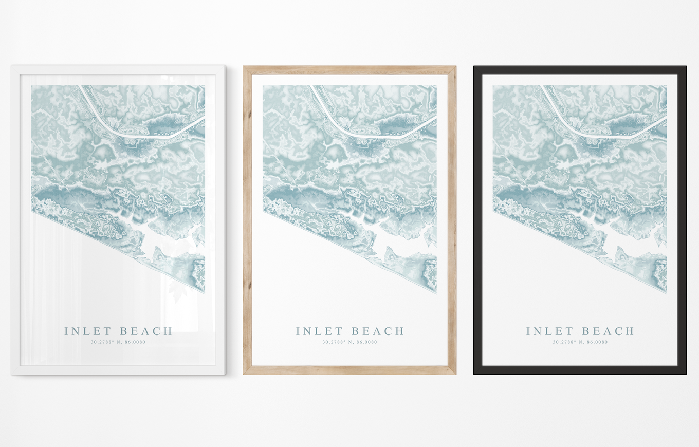 Inlet Beach Map Print