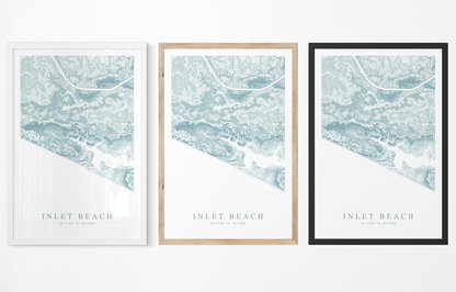 Inlet Beach Map Print