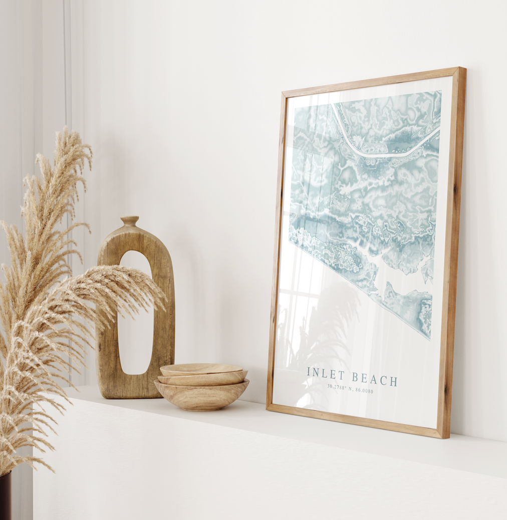 Inlet Beach Map Print