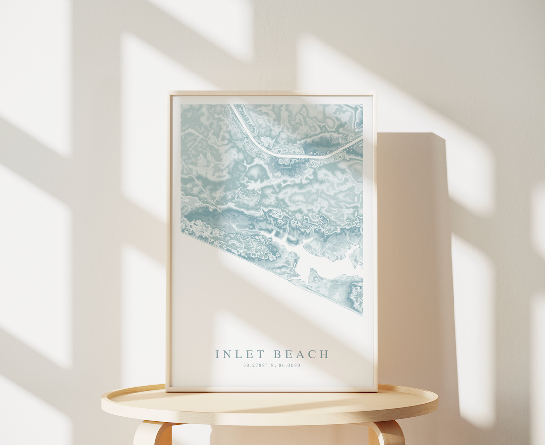 Inlet Beach Map Print