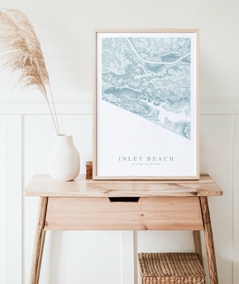 Inlet Beach Map Print