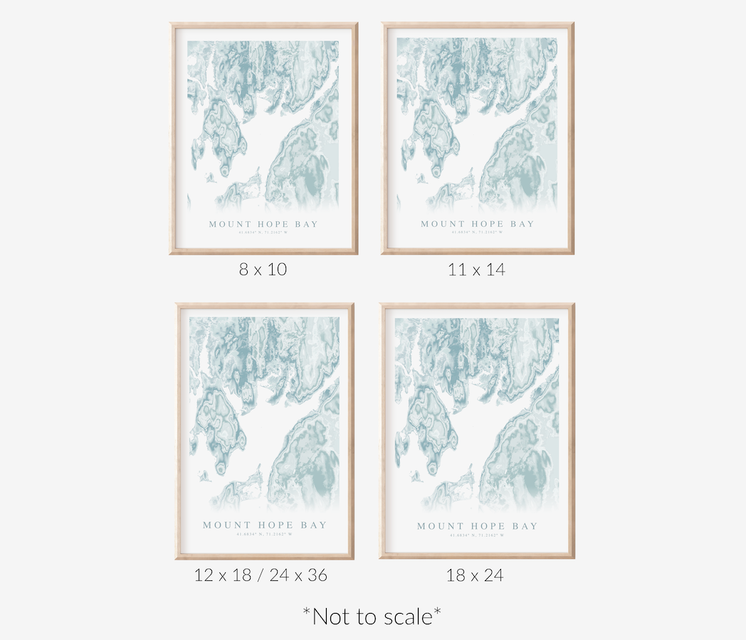 Mount Hope Bay Map Print