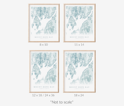 Mount Hope Bay Map Print
