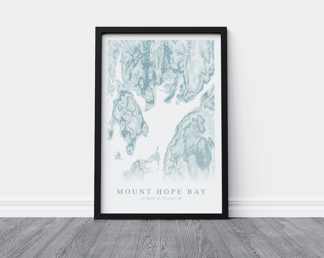 Mount Hope Bay Map Print