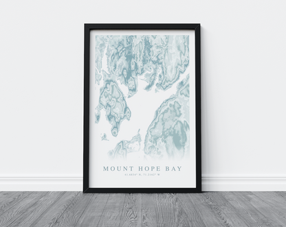 Mount Hope Bay Map Print