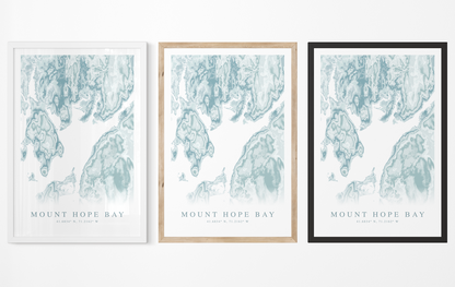 Mount Hope Bay Map Print