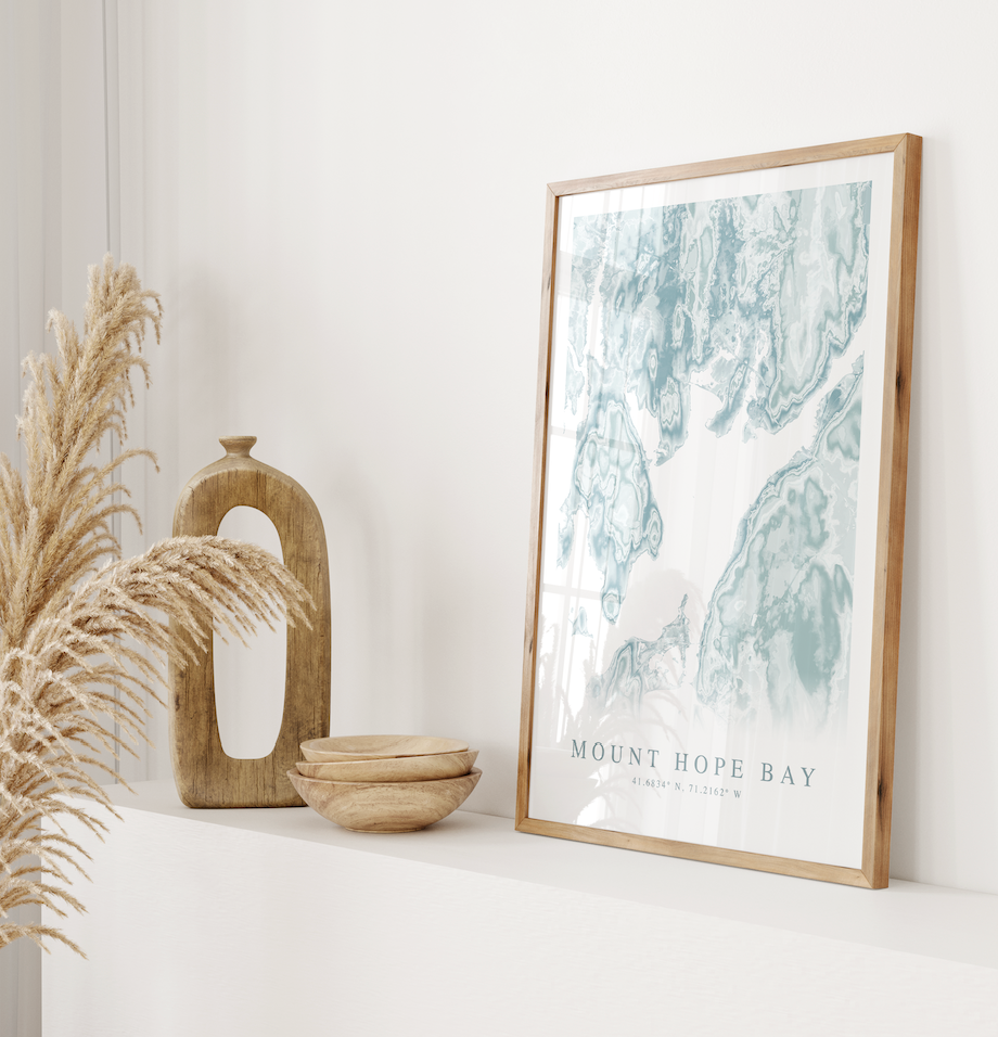 Mount Hope Bay Map Print