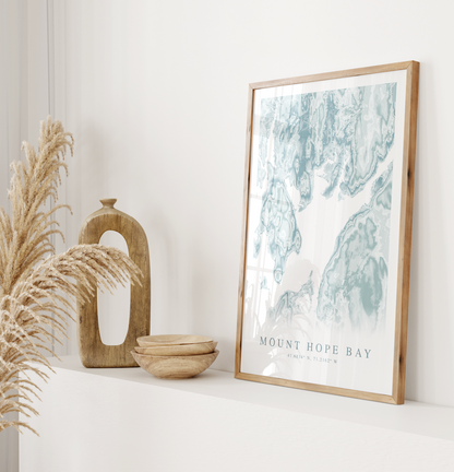 Mount Hope Bay Map Print