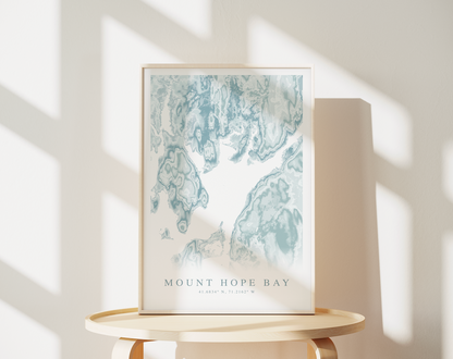 Mount Hope Bay Map Print