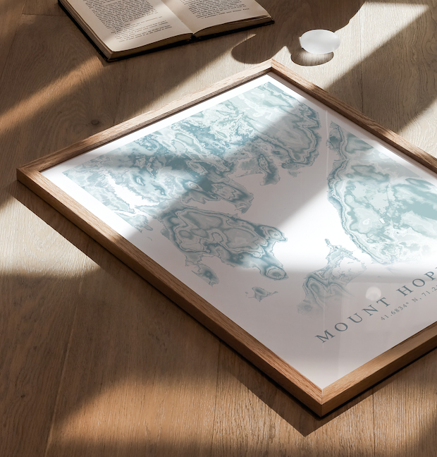 Mount Hope Bay Map Print