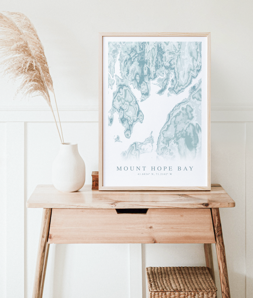 Mount Hope Bay Map Print