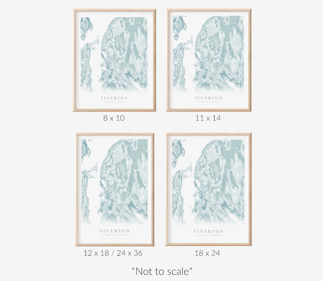 Tiverton Map Print