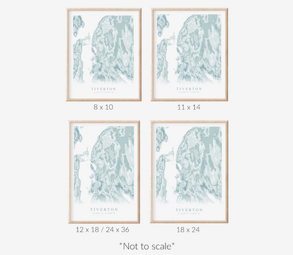 Tiverton Map Print